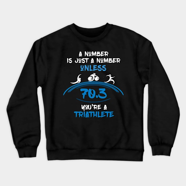 Bragging Half Triathlon 70.3 Crewneck Sweatshirt by TriHarder12